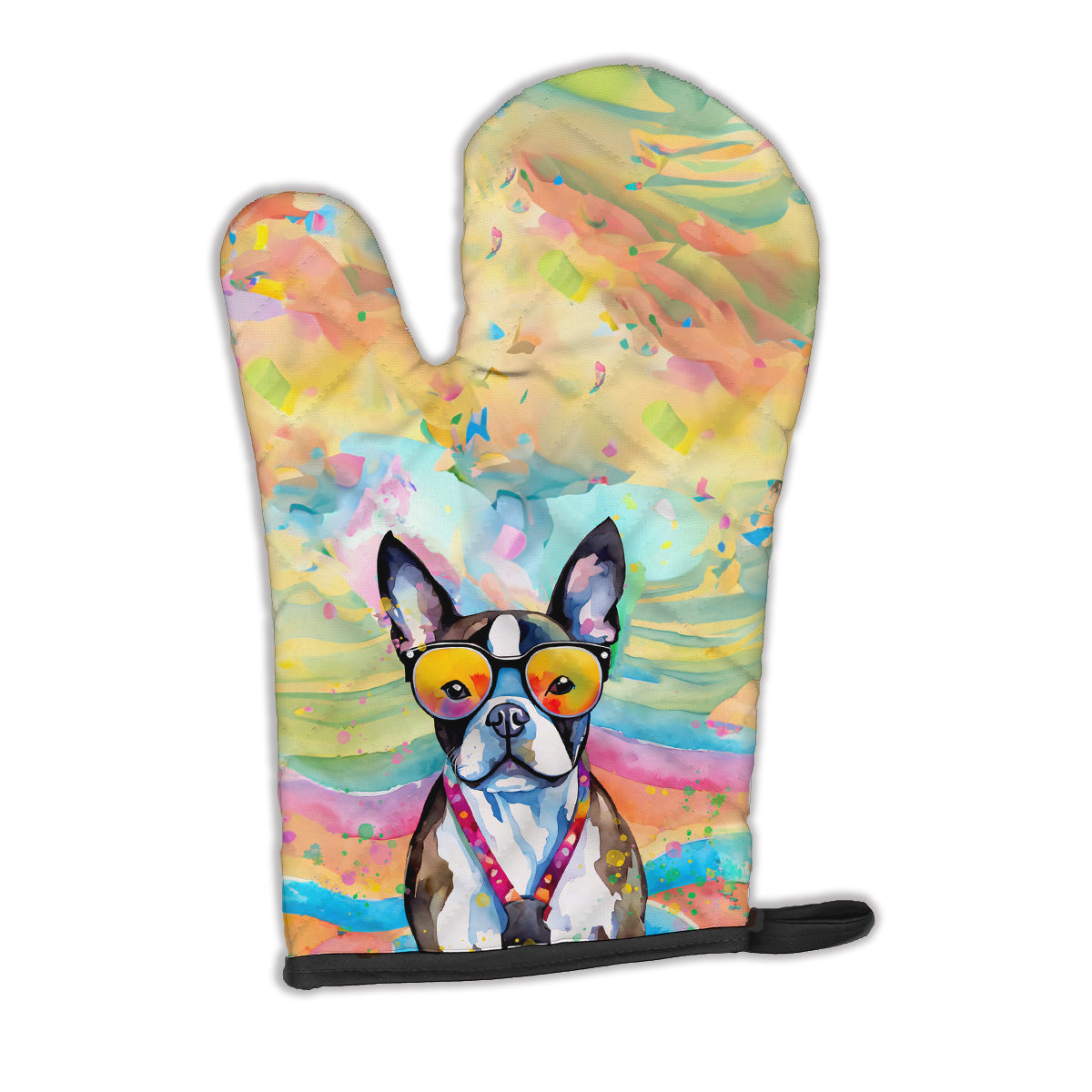 Boston Terrier Hippie Dawg - Oven Mitt
