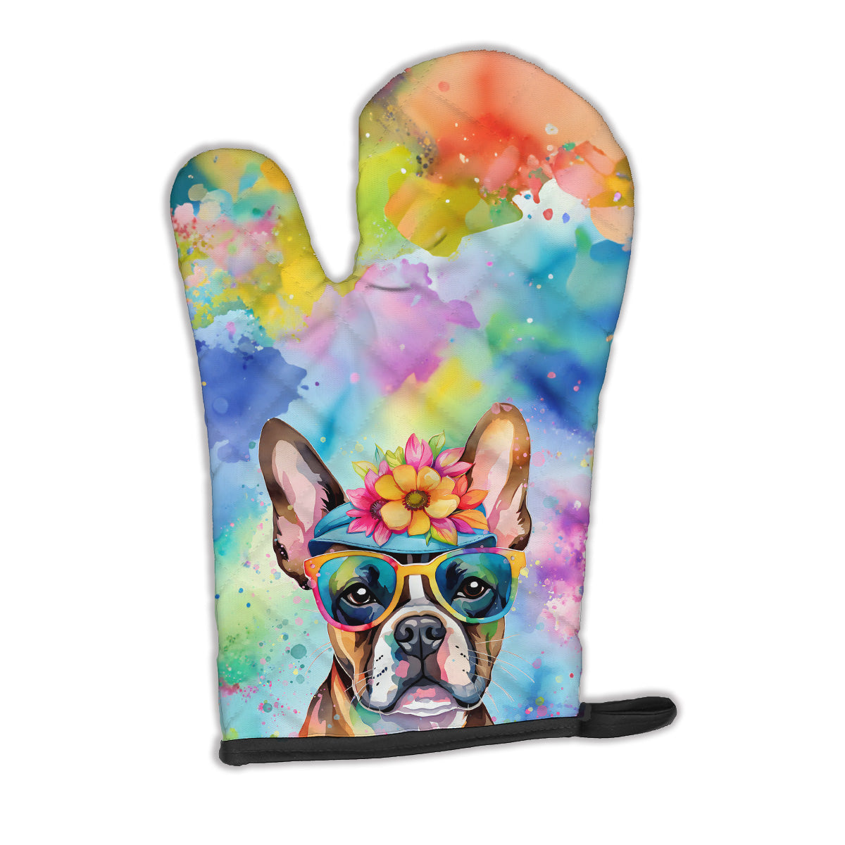 Boston Terrier Hippie Dawg - Oven Mitt