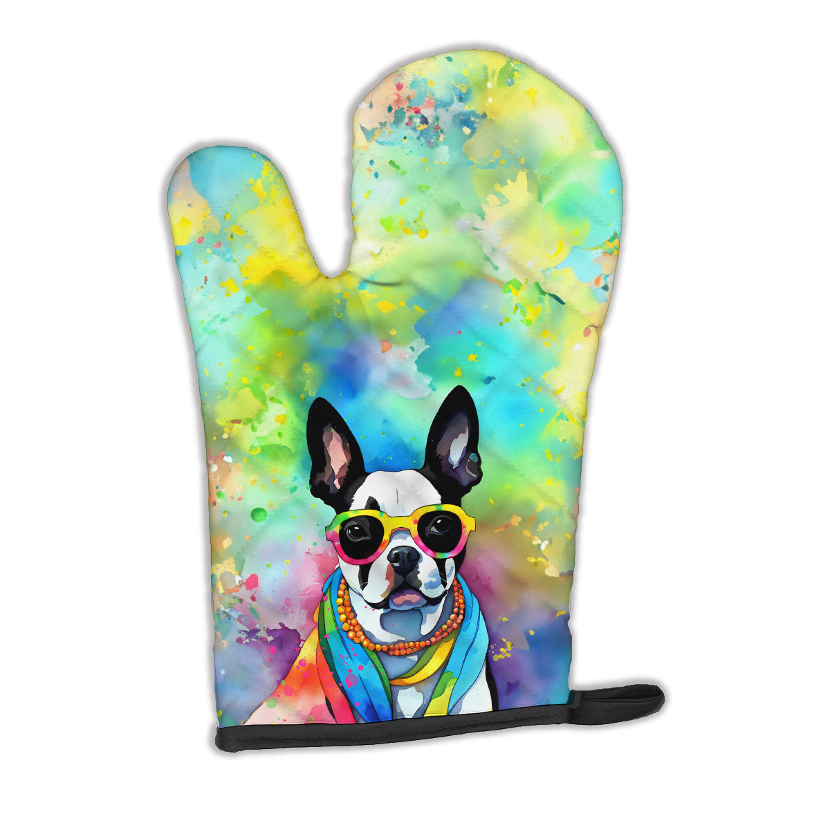 Boston Terrier Hippie Dawg - Oven Mitt