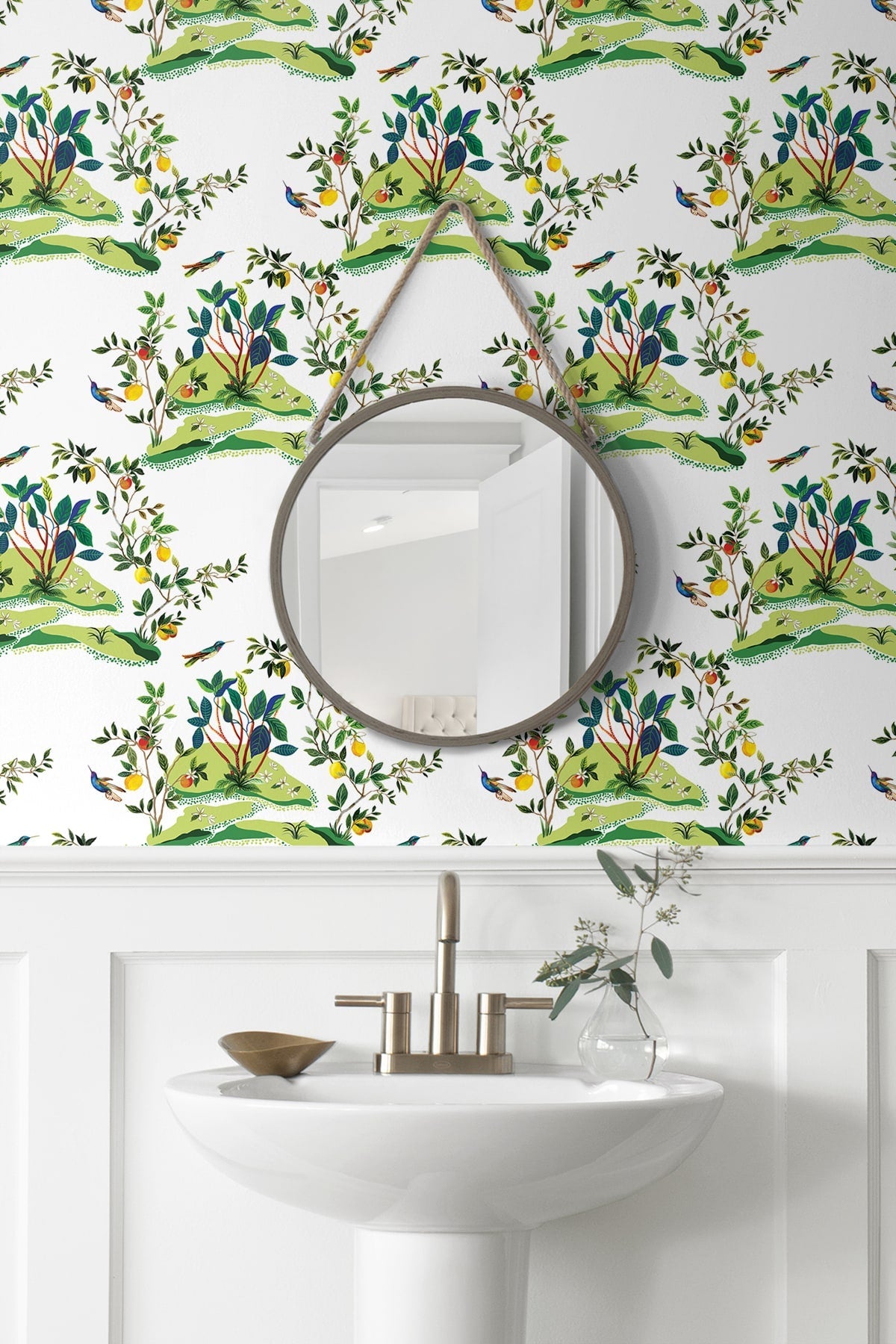 West Boulevard Collection Citrus Hummingbird Unpasted Wallpaper