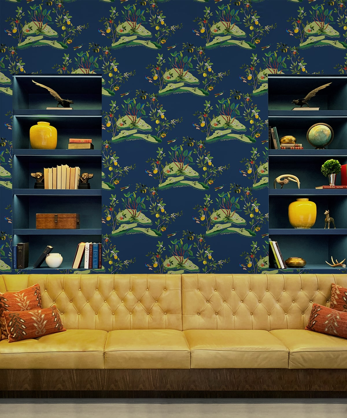 West Boulevard Collection Citrus Hummingbird Unpasted Wallpaper
