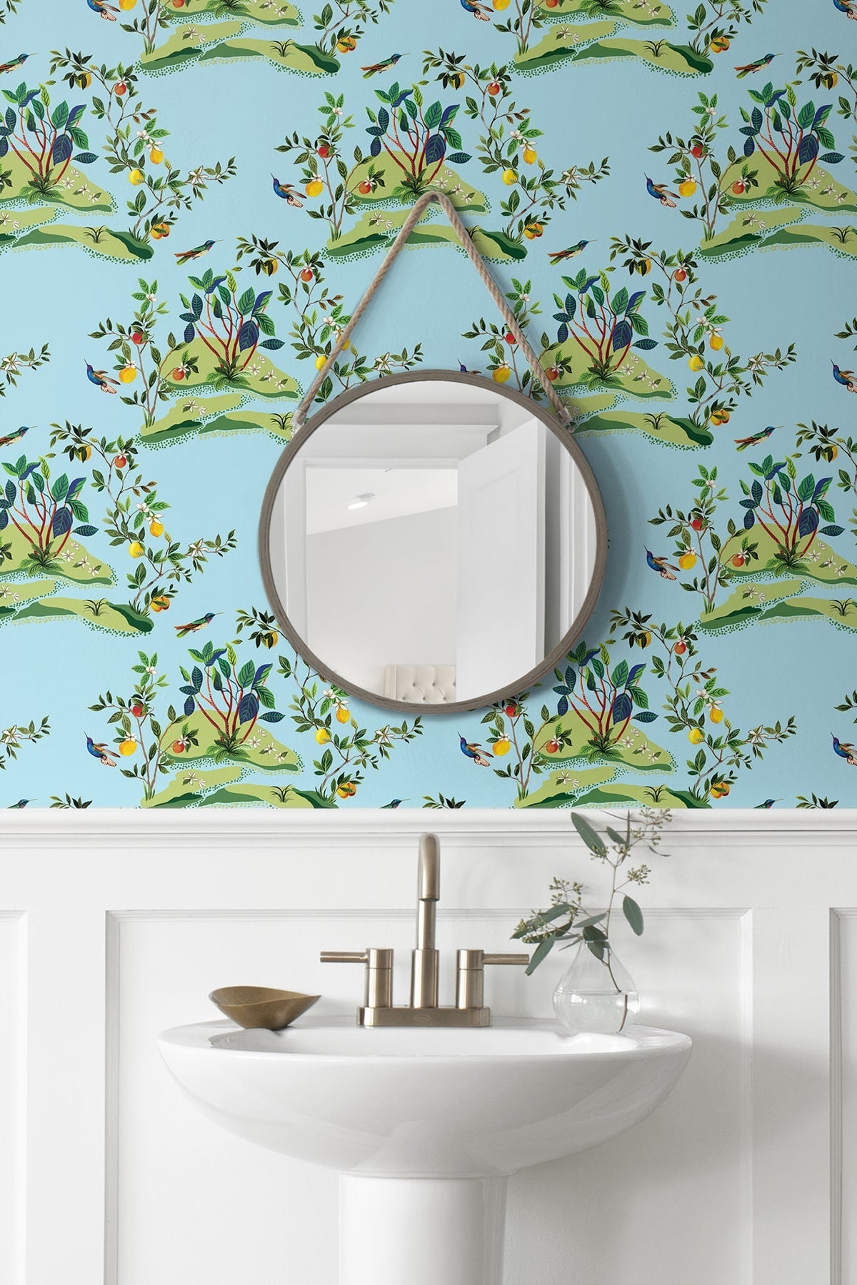 West Boulevard Collection Citrus Hummingbird Unpasted Wallpaper