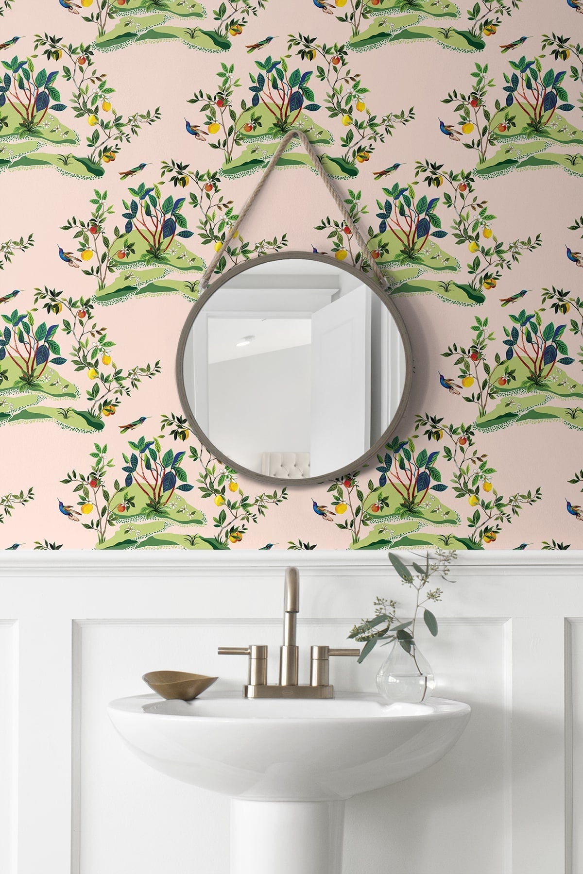 West Boulevard Collection Citrus Hummingbird Unpasted Wallpaper