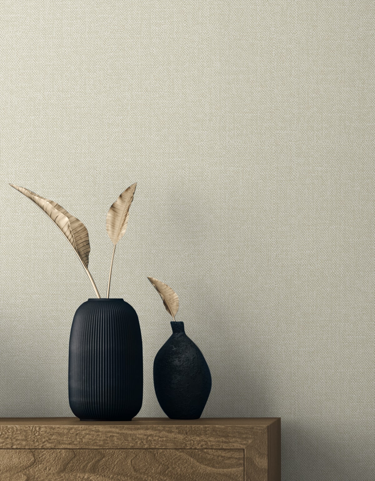 Deco 2 Faux Linen Unpasted Wallpaper