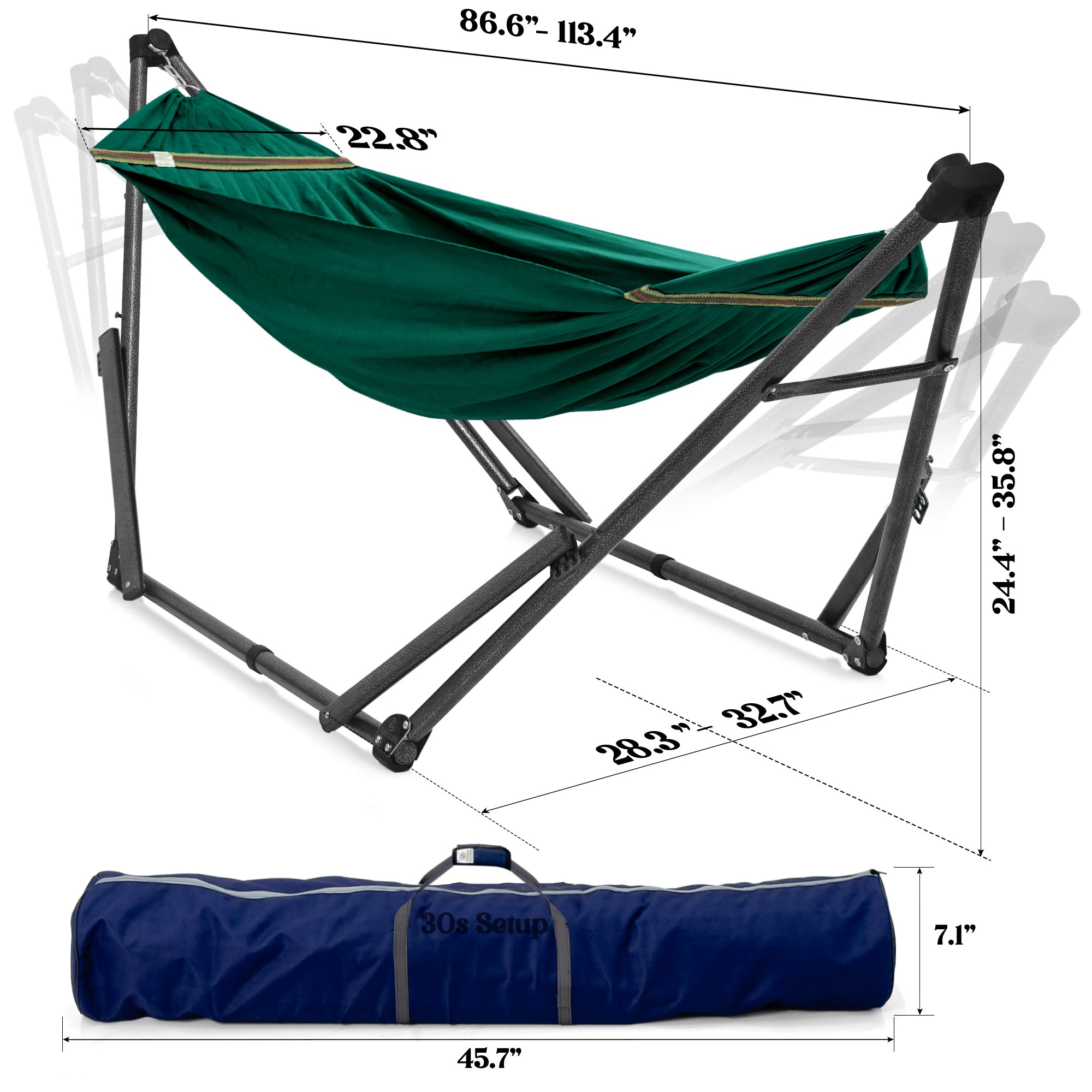 Tranquillo Uniki Canvas Hammock with Stand