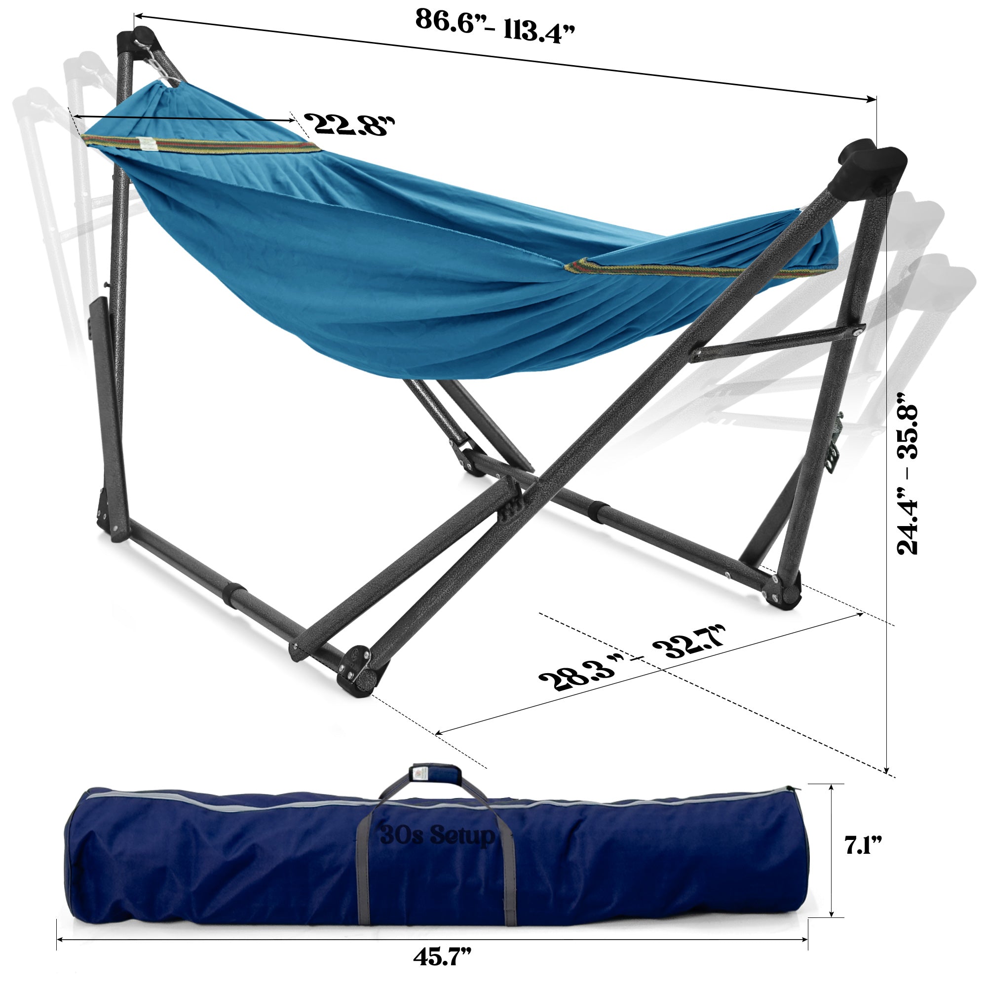 Tranquillo Uniki Canvas Hammock with Stand
