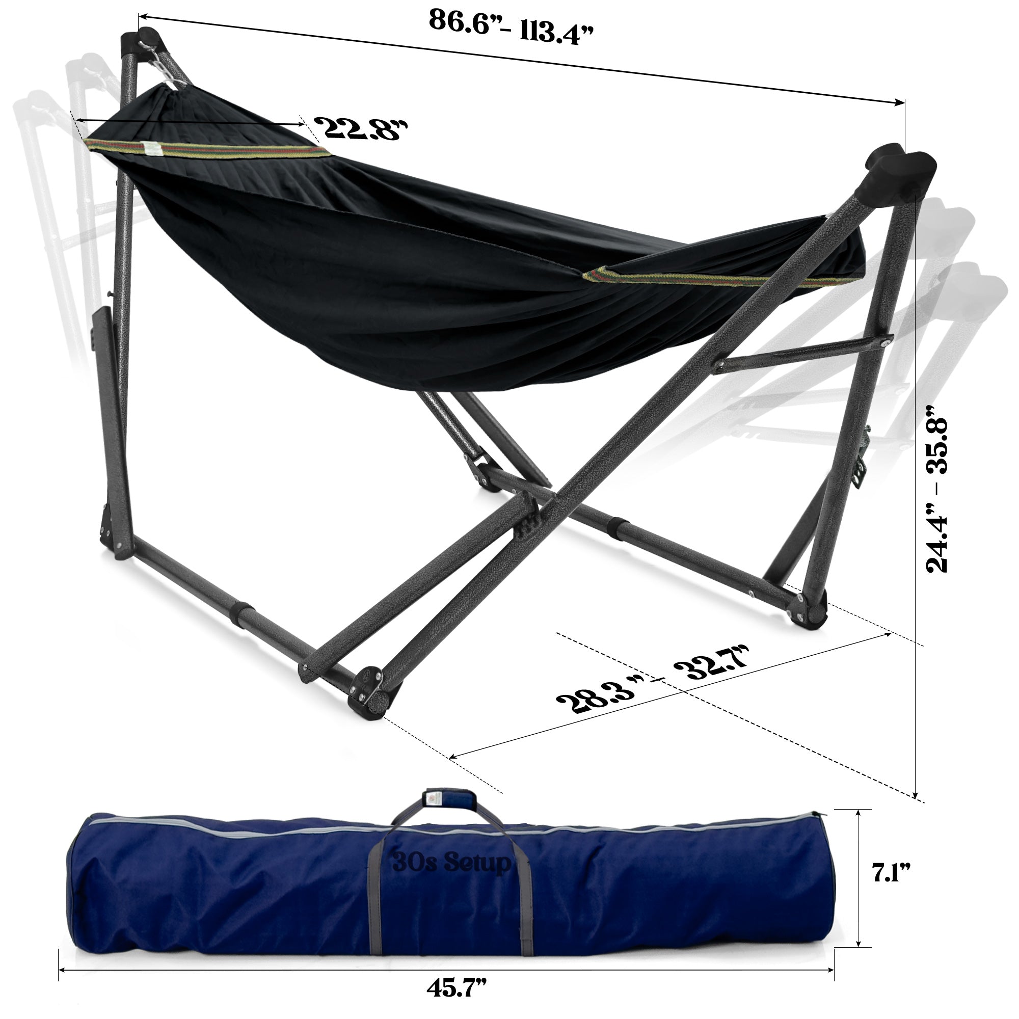 Tranquillo Uniki Canvas Hammock with Stand