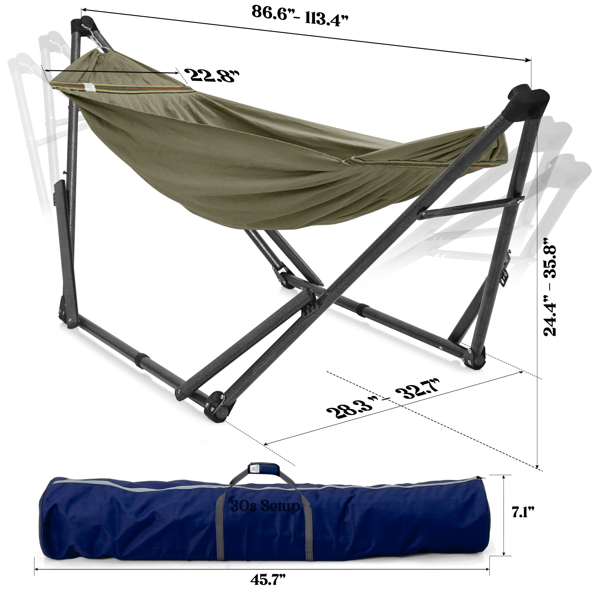 Tranquillo Uniki Canvas Hammock with Stand