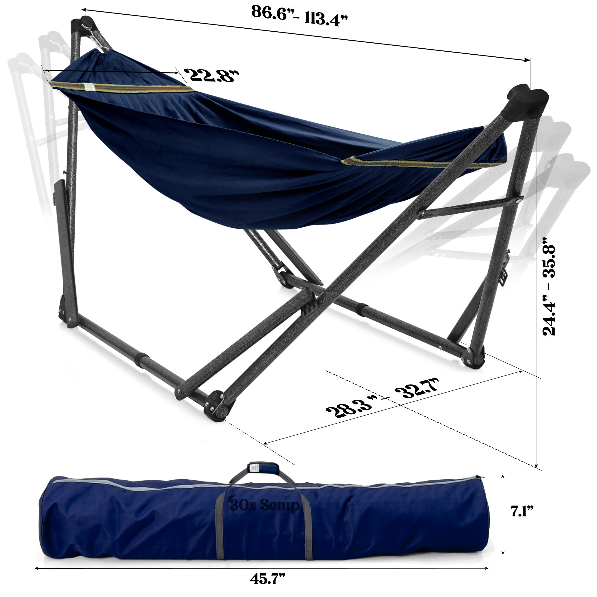 Tranquillo Uniki Canvas Hammock with Stand