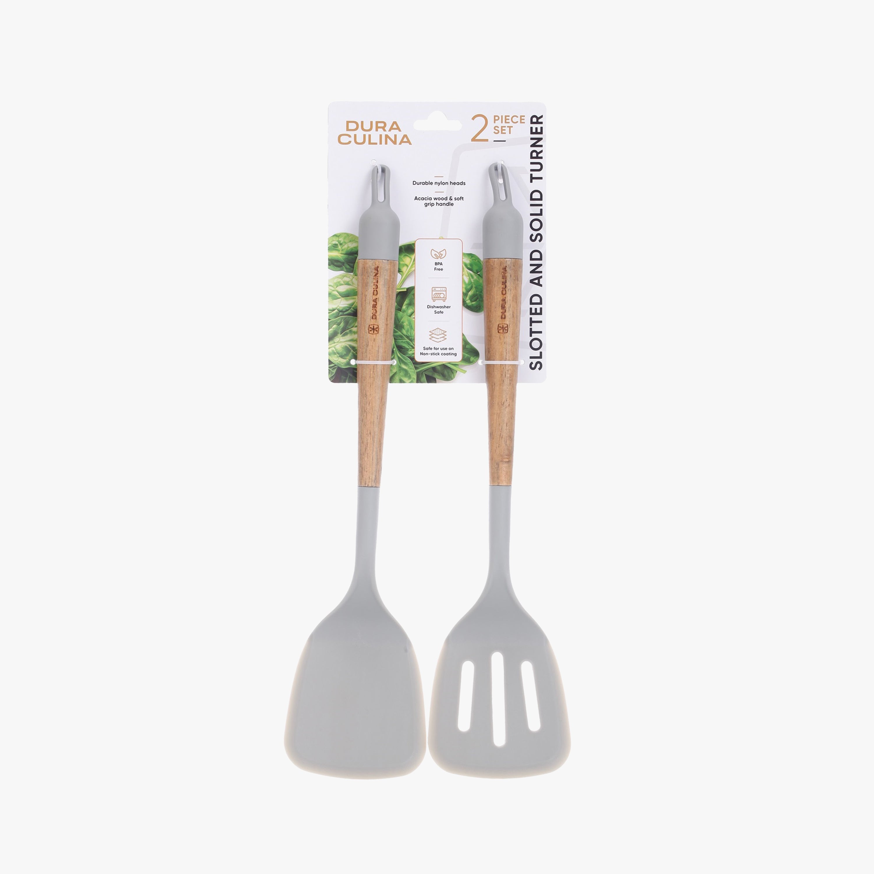 2-Piece Solid & Slotted Turner Set