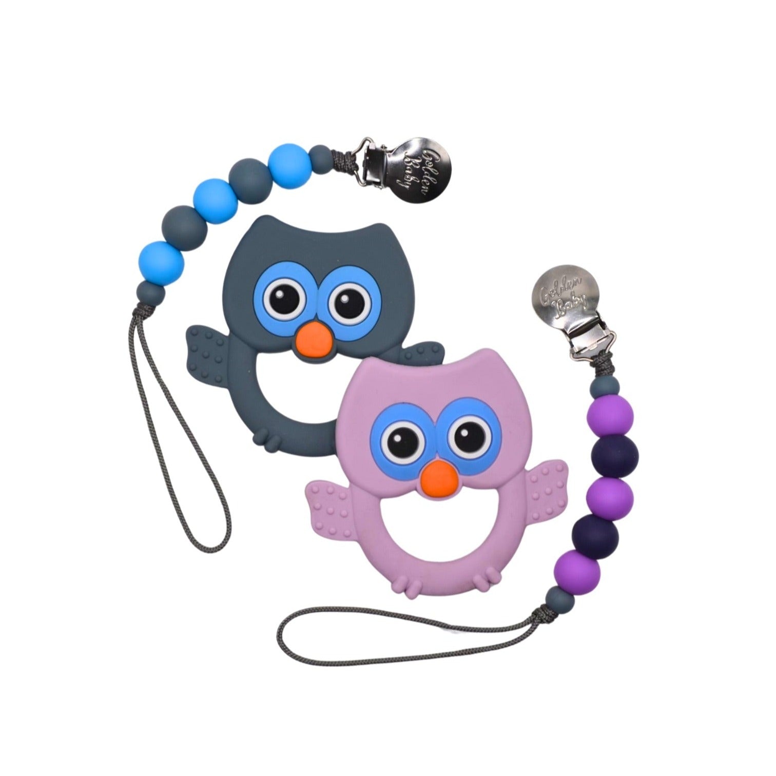 Owl Teether Set - Purple