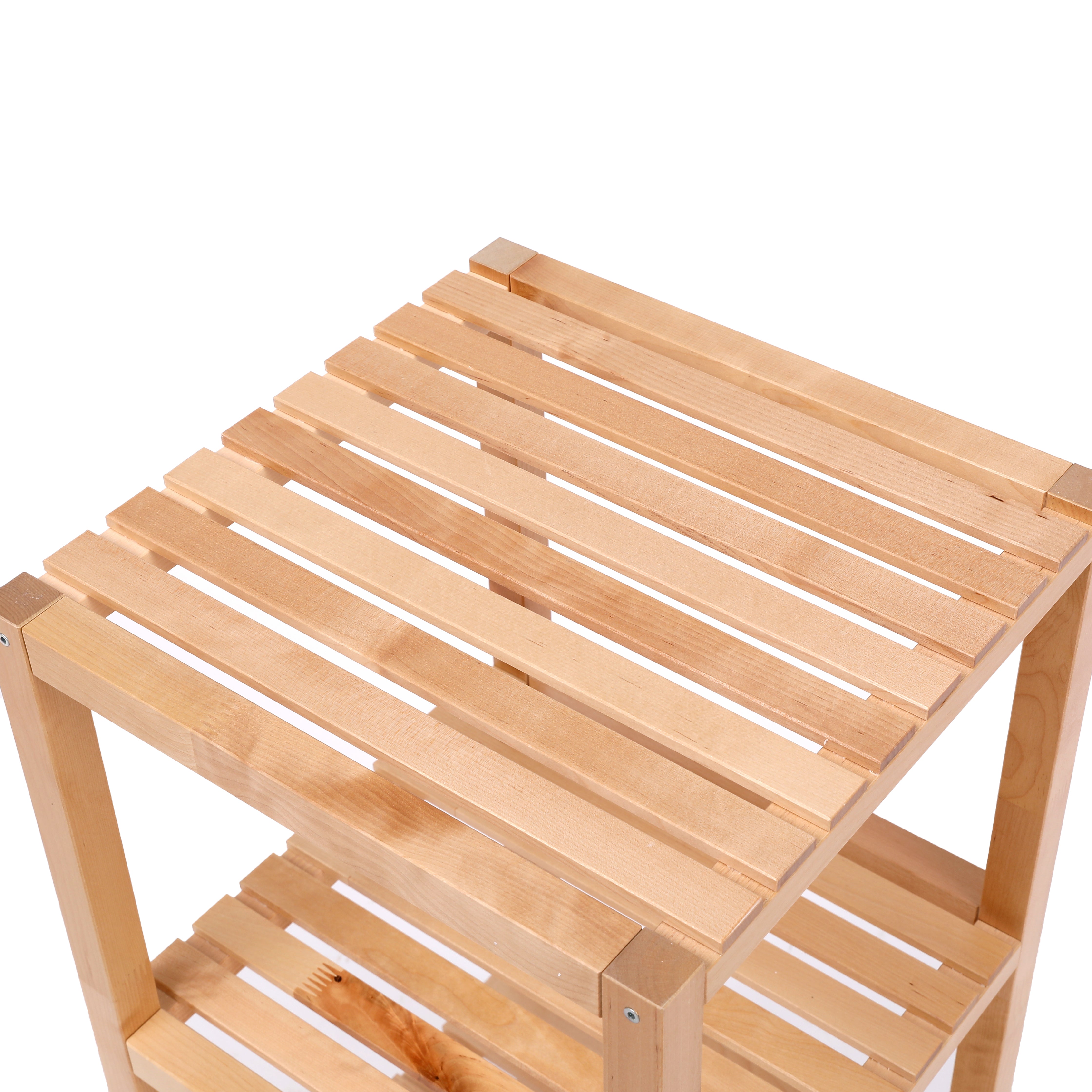 2-Tier Birch Bathroom Shelf, Multifunctional Storage Rack