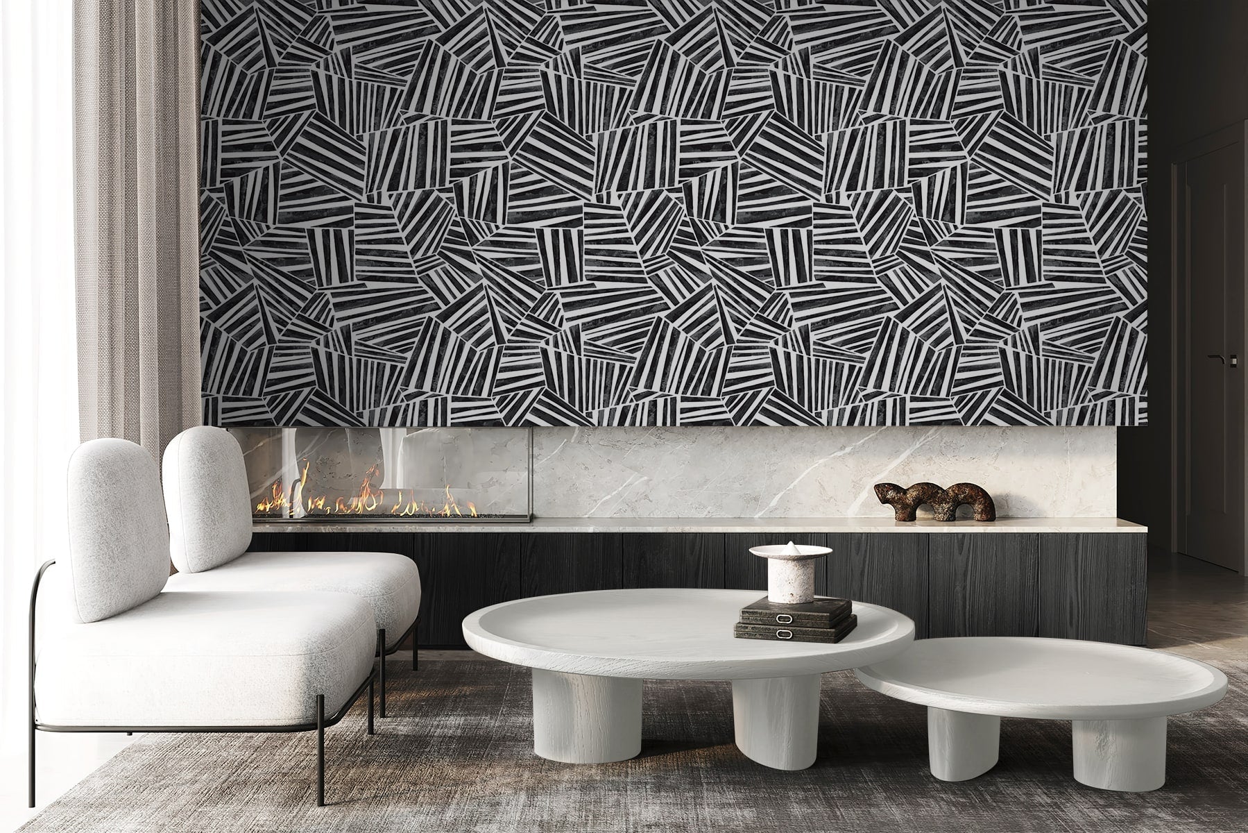 Geometric Textures Alpi Unpasted Wallpaper
