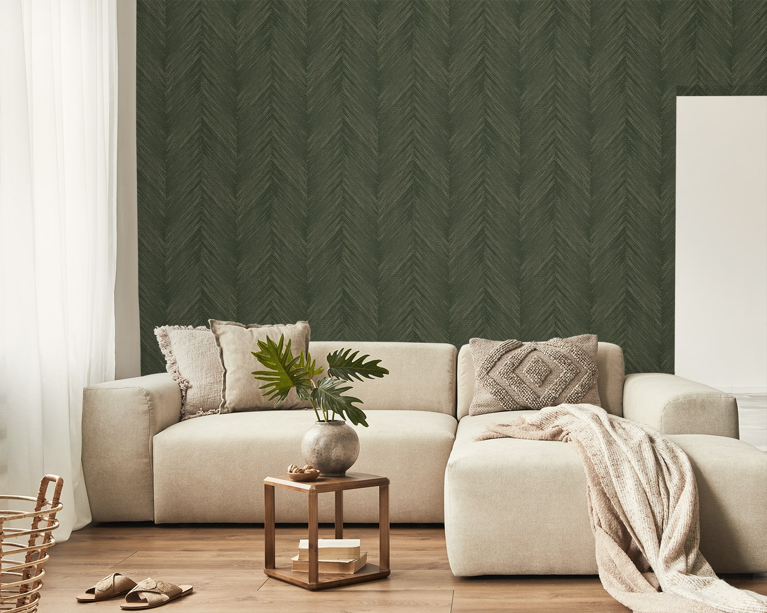 Geometric Textures Otto Chevron Unpasted Wallpaper