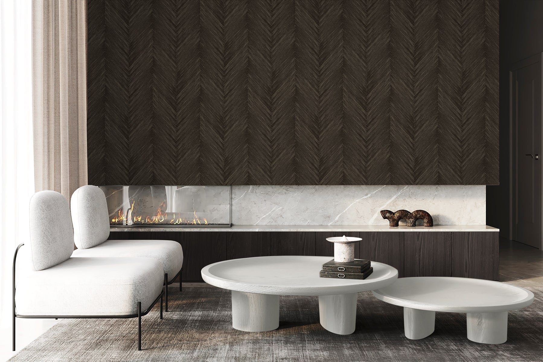 Geometric Textures Otto Chevron Unpasted Wallpaper
