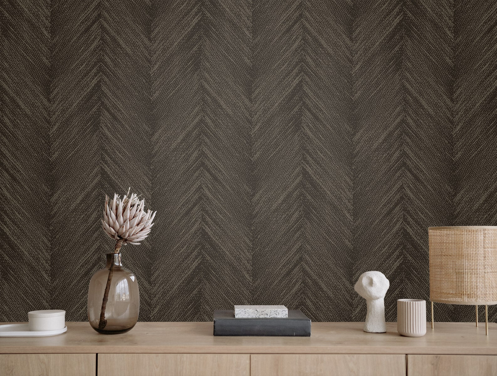 Geometric Textures Otto Chevron Unpasted Wallpaper