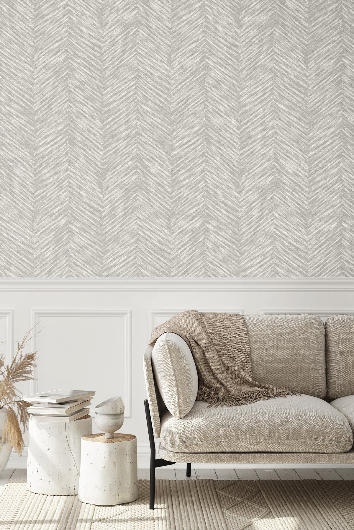 Geometric Textures Otto Chevron Unpasted Wallpaper