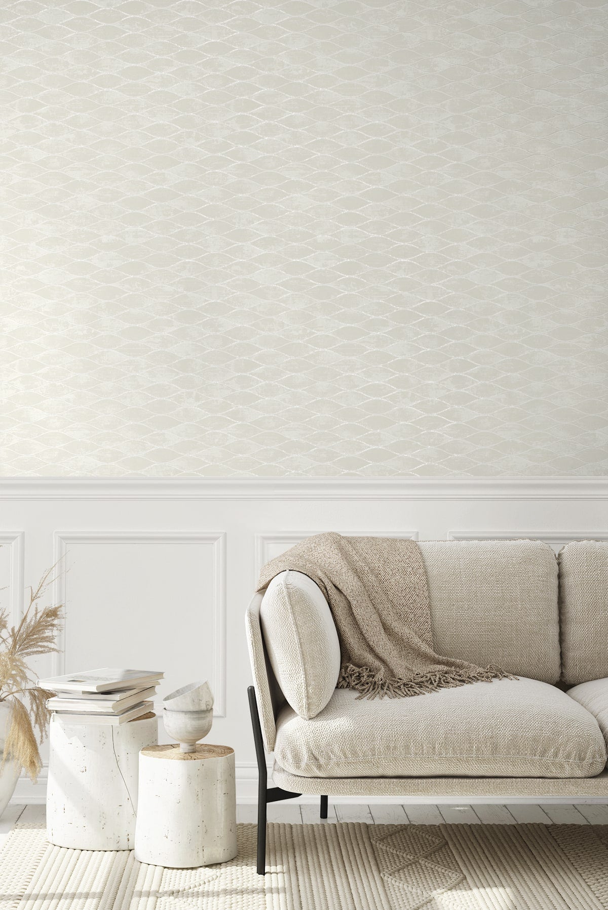Geometric Textures Piccola Ogee Unpasted Wallpaper