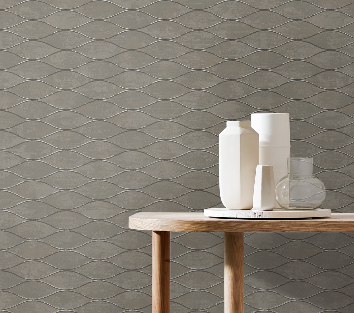 Geometric Textures Piccola Ogee Unpasted Wallpaper