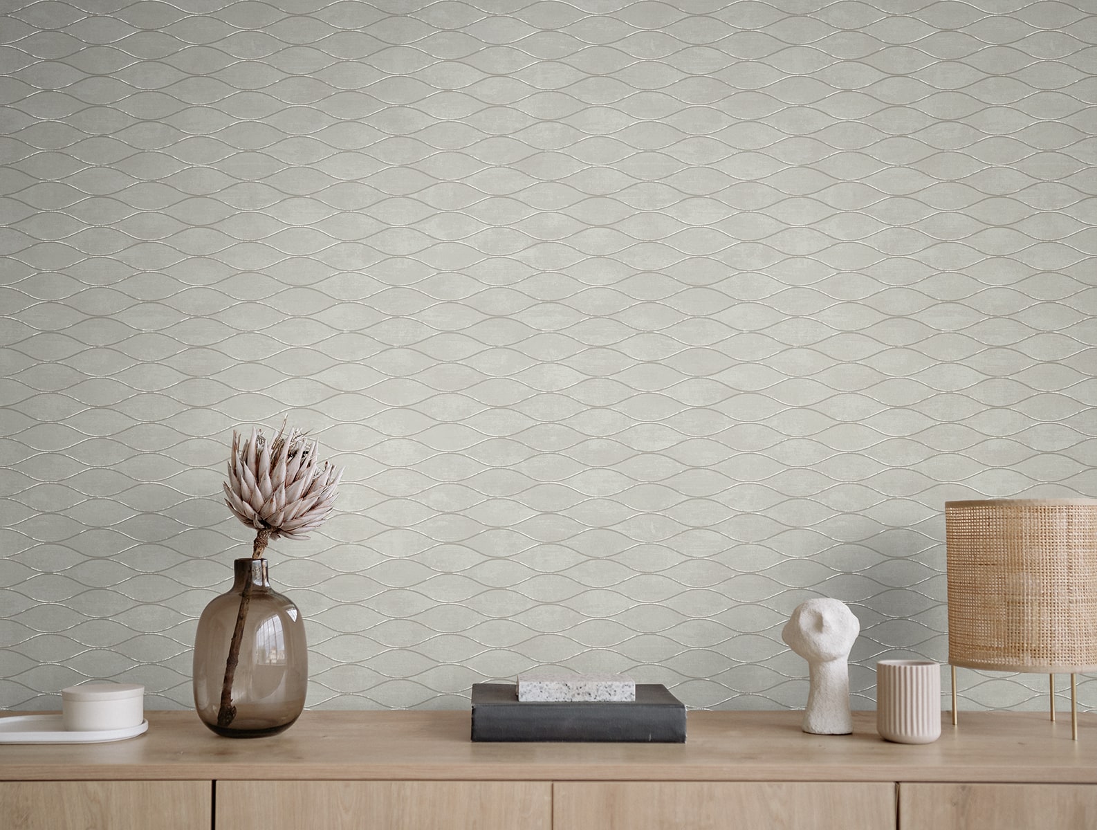 Geometric Textures Piccola Ogee Unpasted Wallpaper