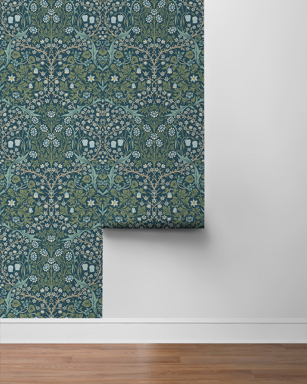 Victorian Garden Floral Vintage Prepasted Wallpaper
