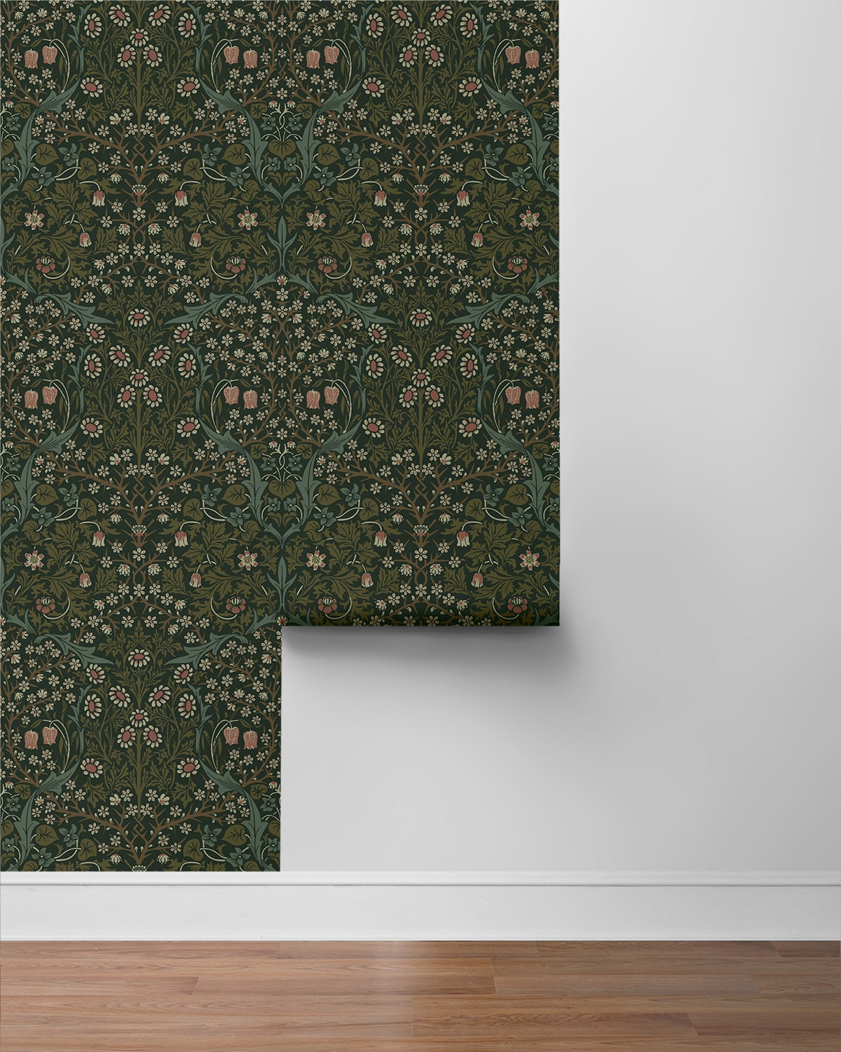 Victorian Garden Floral Vintage Prepasted Wallpaper