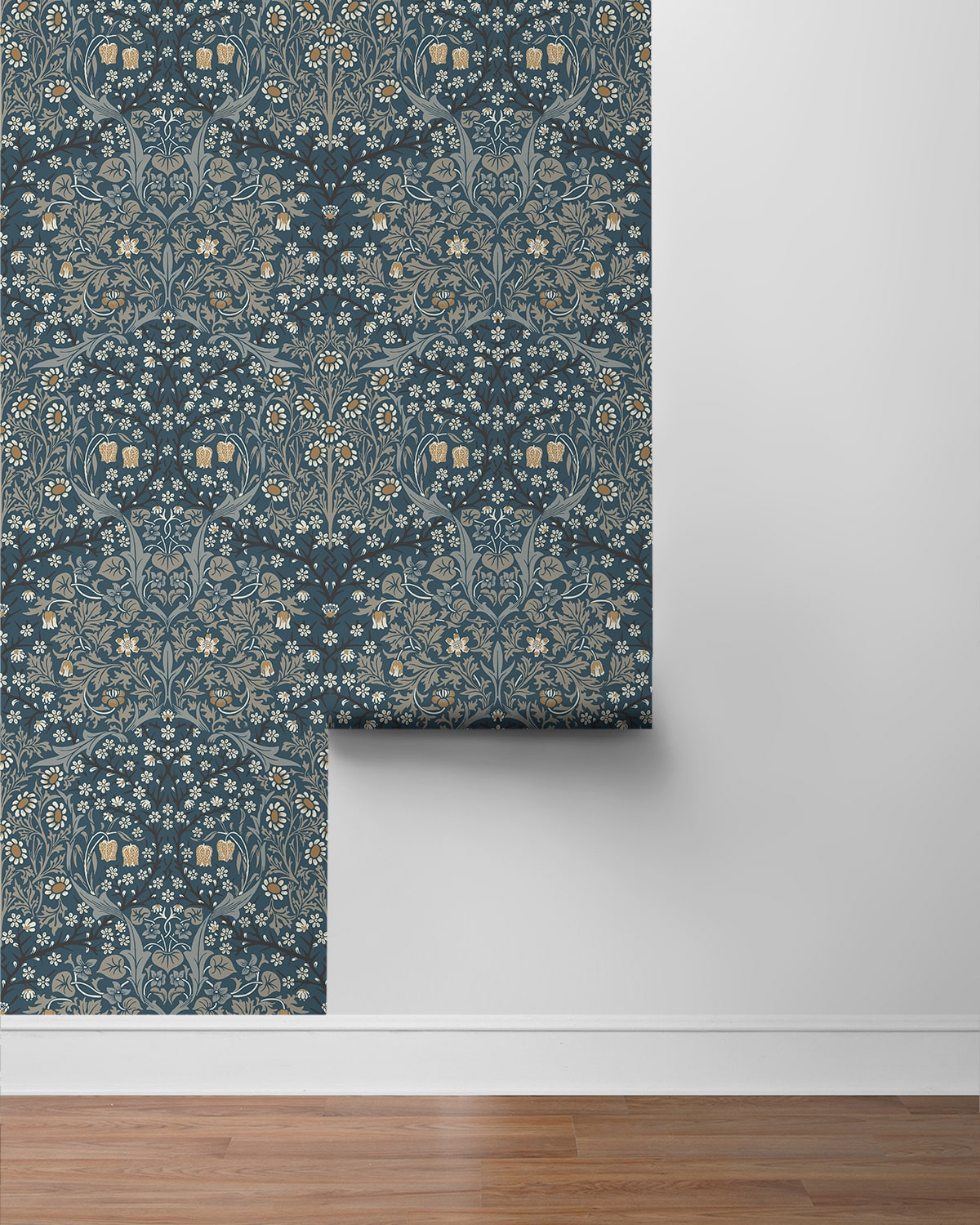 Victorian Garden Floral Vintage Prepasted Wallpaper