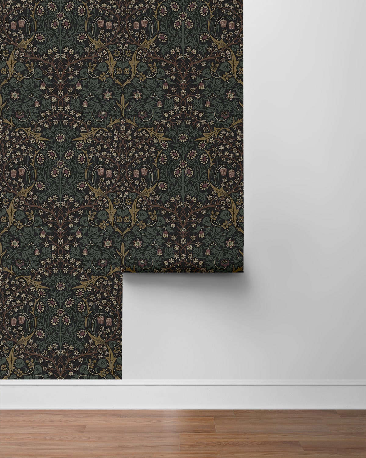 Victorian Garden Floral Vintage Prepasted Wallpaper