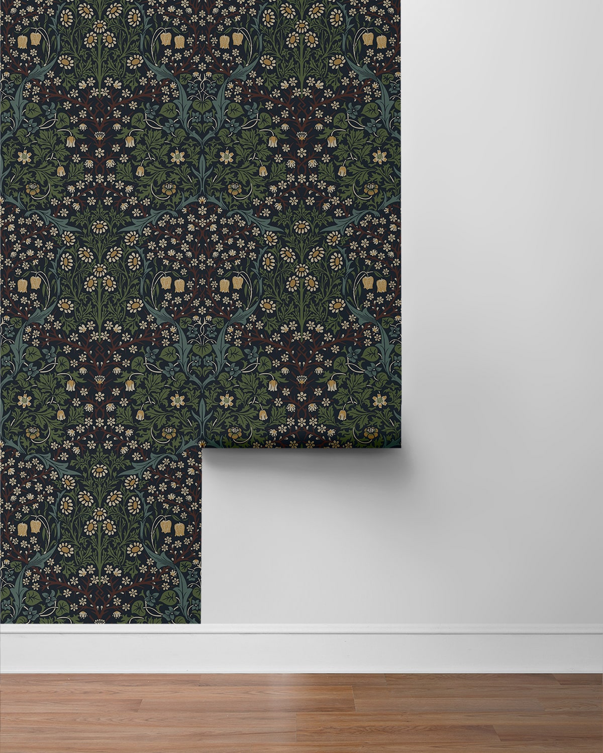 Victorian Garden Floral Vintage Prepasted Wallpaper