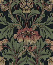 Primrose Garden Floral Vintage Prepasted Wallpaper