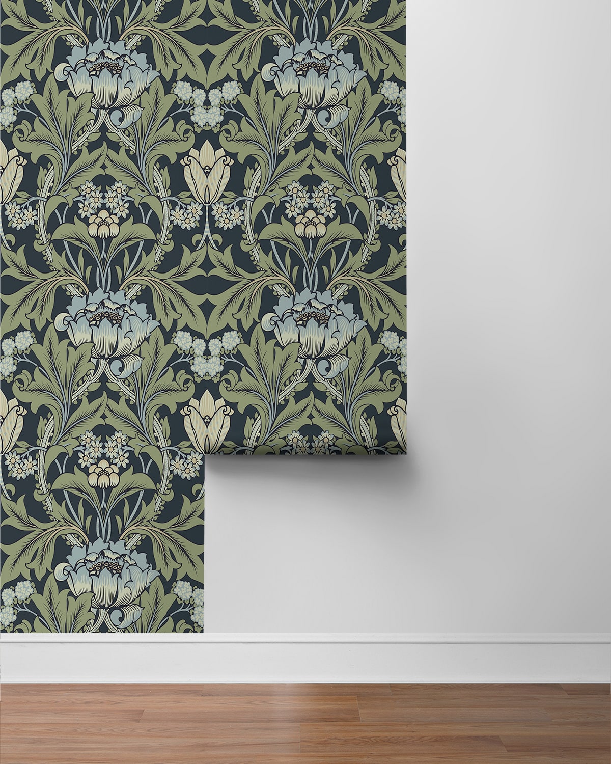 Primrose Garden Floral Vintage Prepasted Wallpaper
