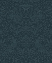Tonal Bird Garden Vintage Prepasted Wallpaper