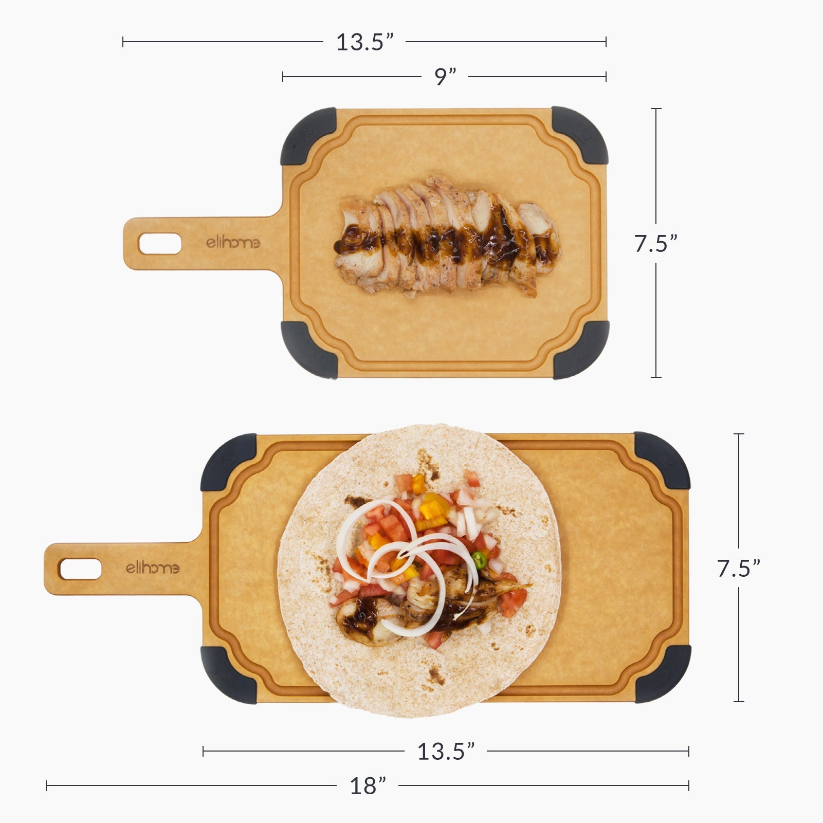 Paddle Series Cutting & Serving Board with Handle, Small