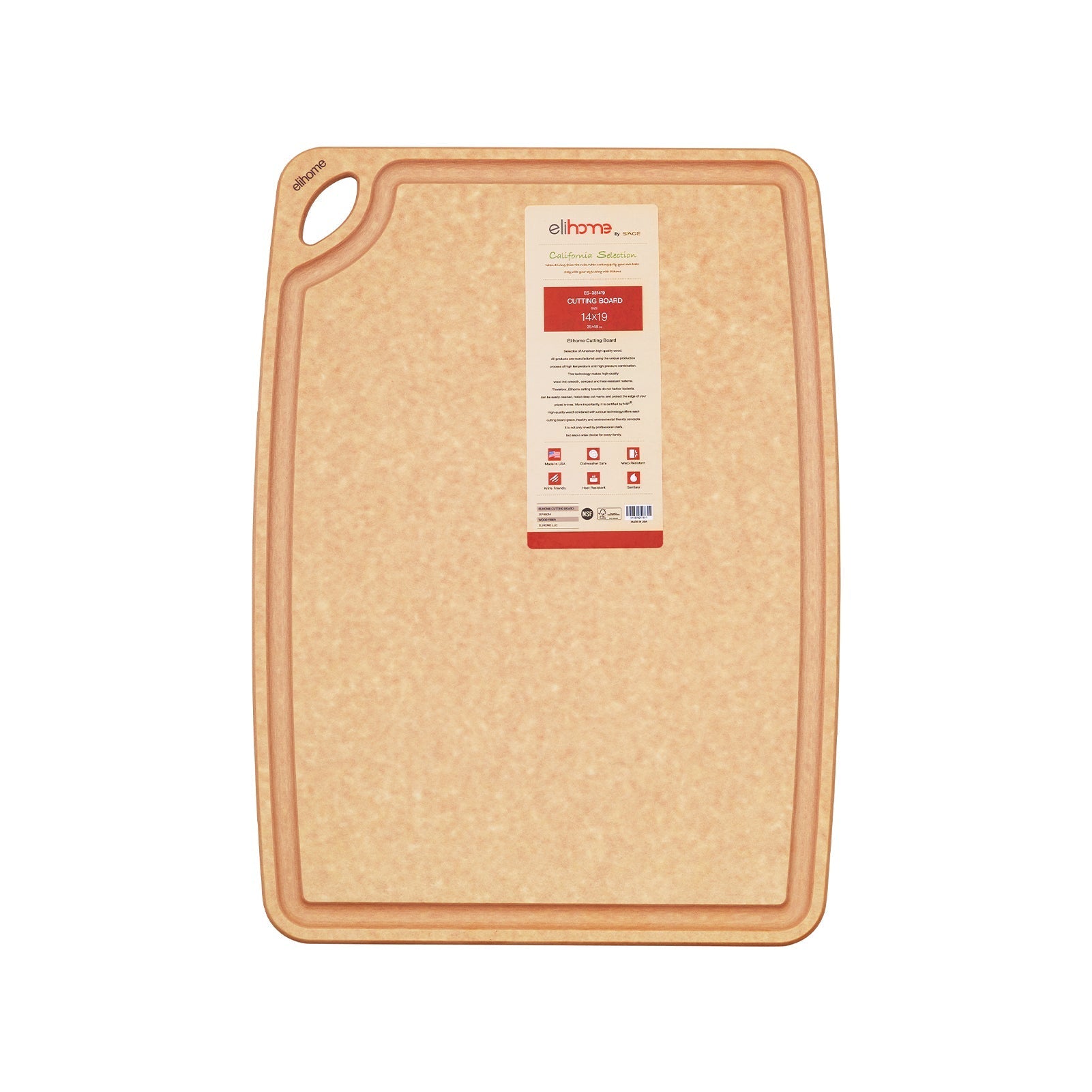 Classic Series 14 x 19 x 1/4 Cutting Board - X Large