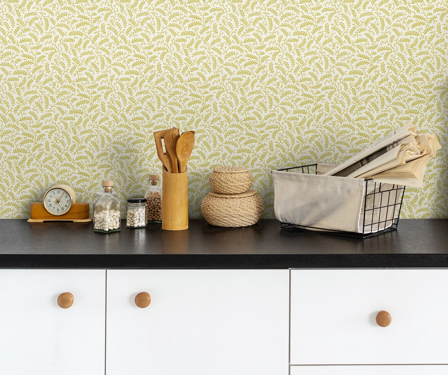 French Country Cossette Botanical Unpasted Wallpaper