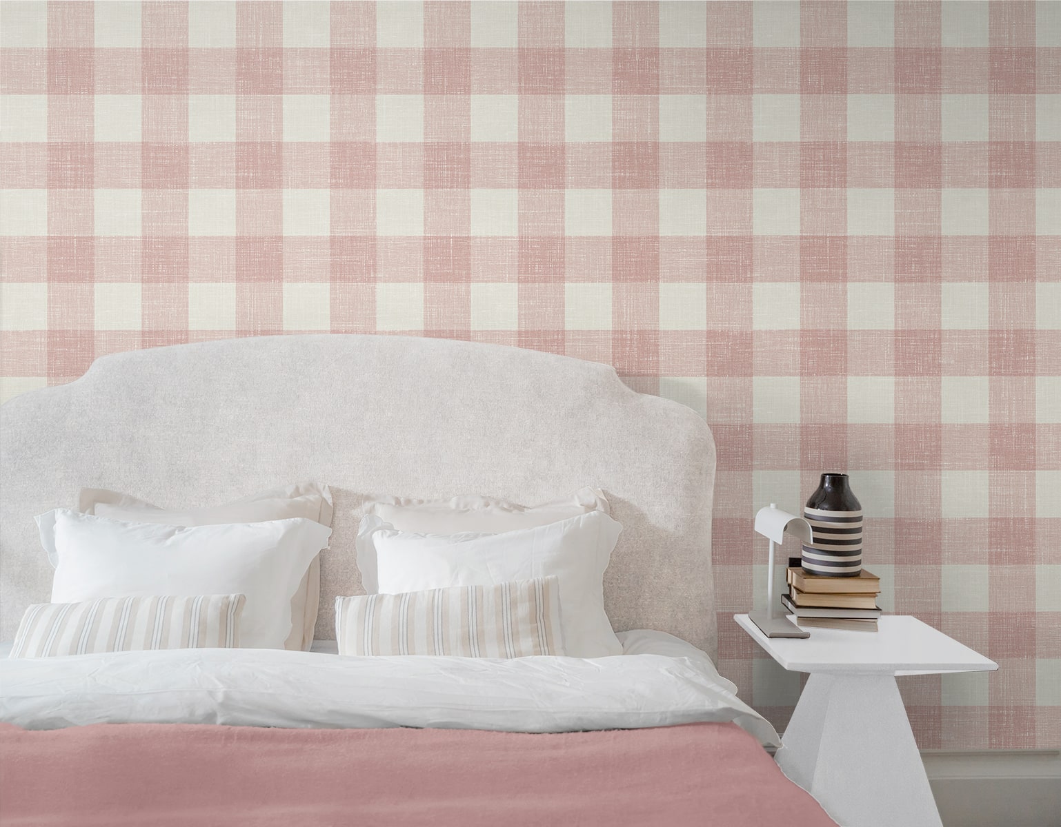 French Country Bebe Gingham Unpasted Wallpaper