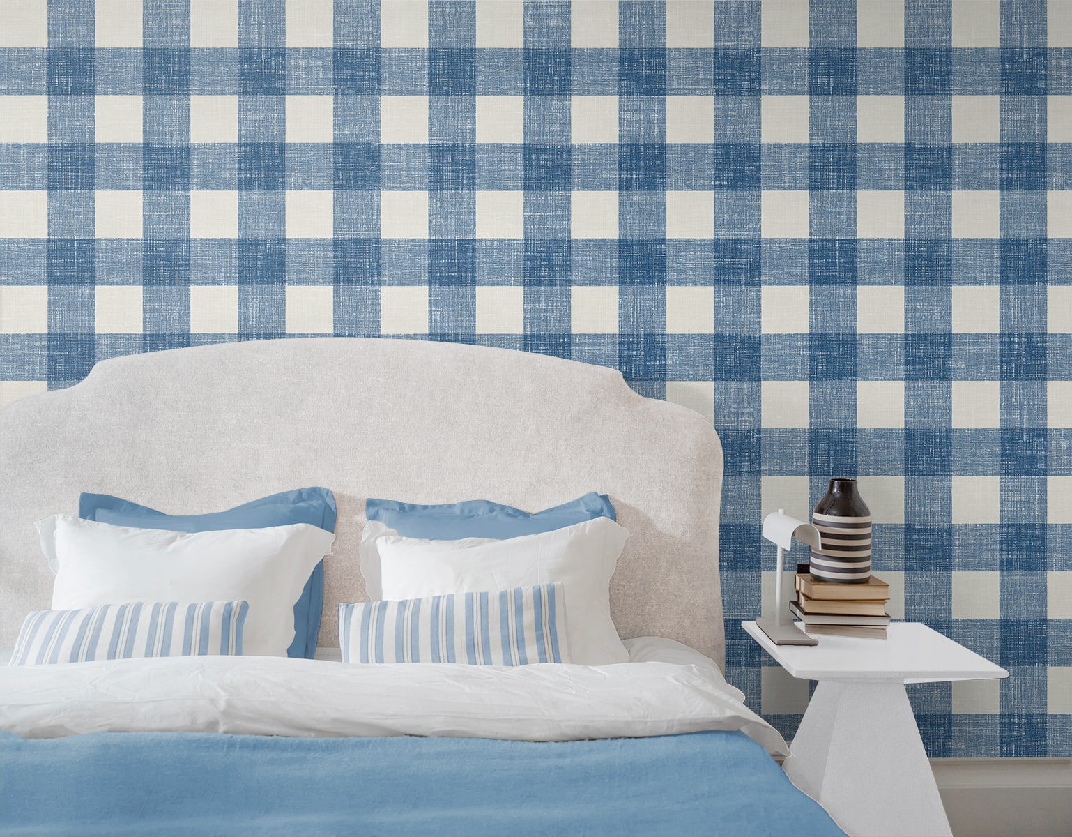 French Country Bebe Gingham Unpasted Wallpaper