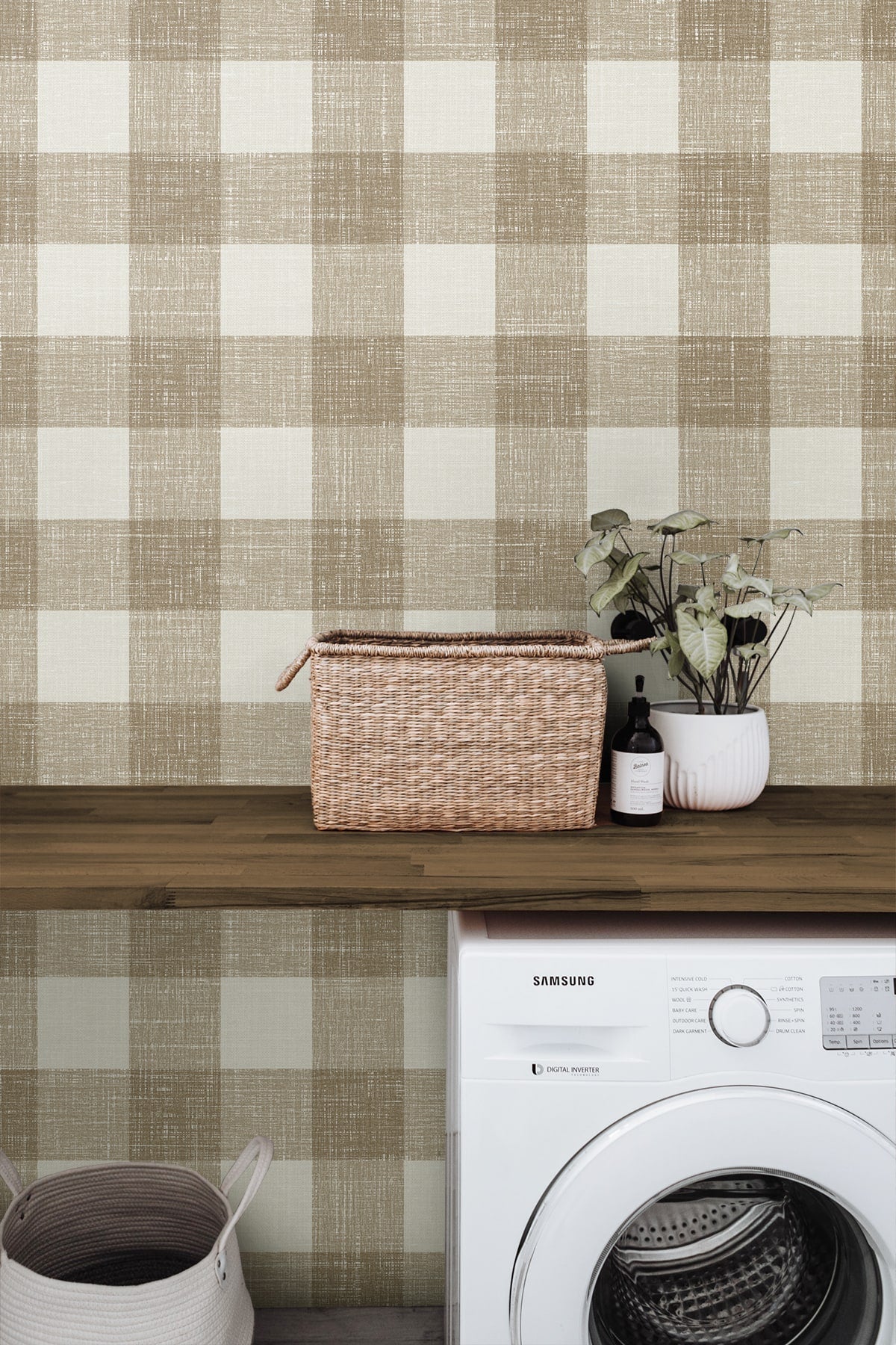 French Country Bebe Gingham Unpasted Wallpaper