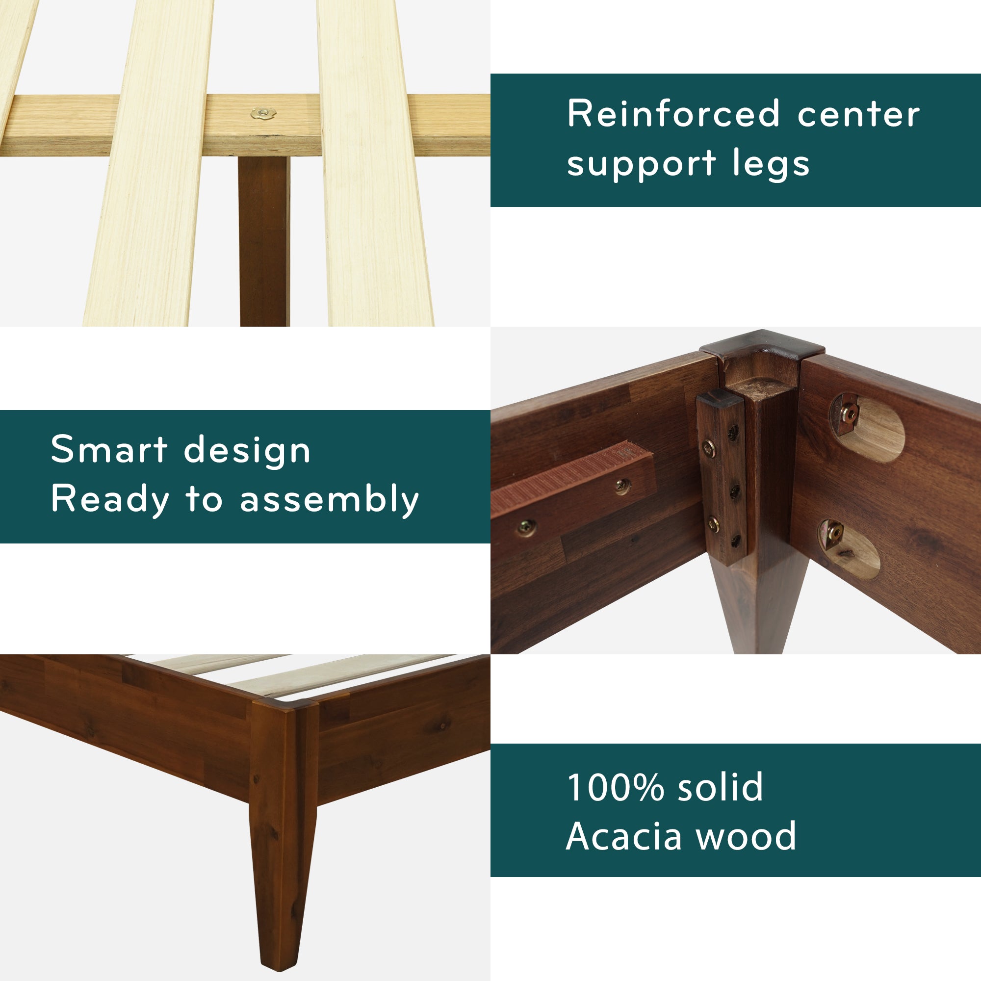 Acacia Mervyn Solid Wood Platform Bed