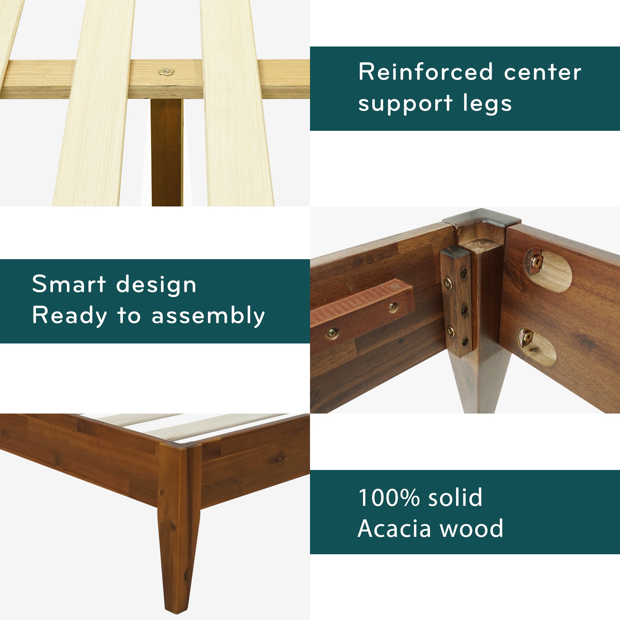 Acacia Mervyn Solid Wood Platform Bed