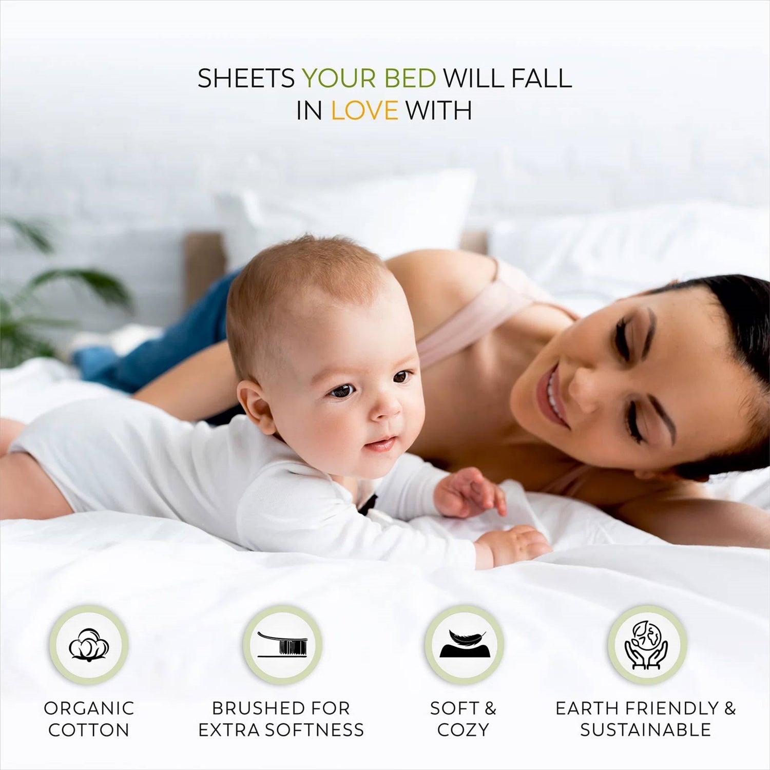 Full Size, Aqua Blue Organic Cotton Sheet Set