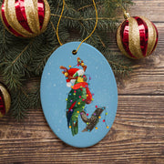 Parrot Christmas Ornament Ceramic Ornament OrnamentallyYou 