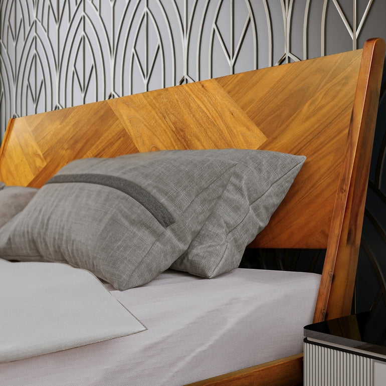 Rorns Gazelle Platform Bed Frame With Headboard