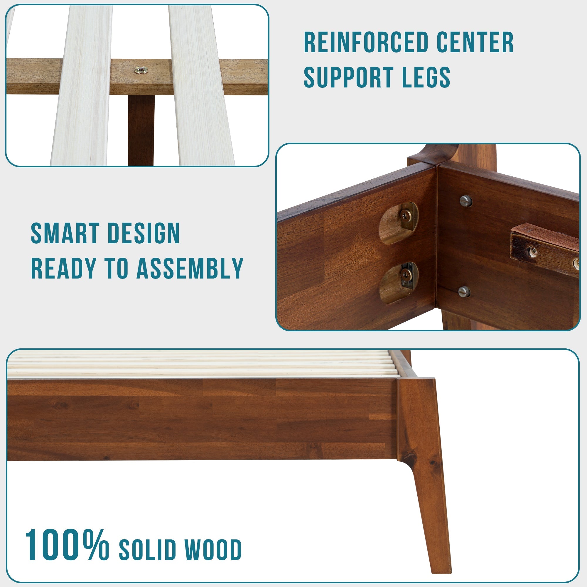Acacia Callisto Deluxe Solid Wood Bed Frame