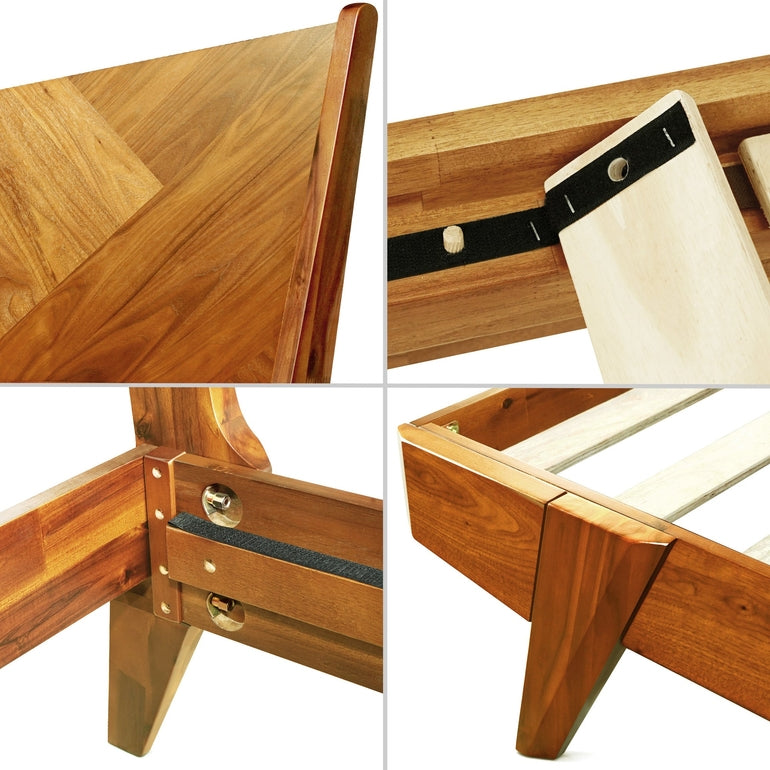 Rorns Gazelle Platform Bed Frame With Headboard