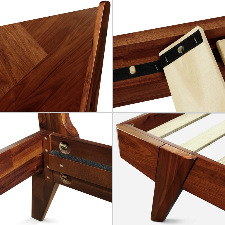 Rorns Gazelle Platform Bed Frame With Headboard