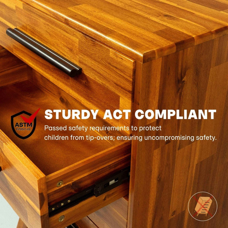 Acacia Linea Solid Wood Dresser