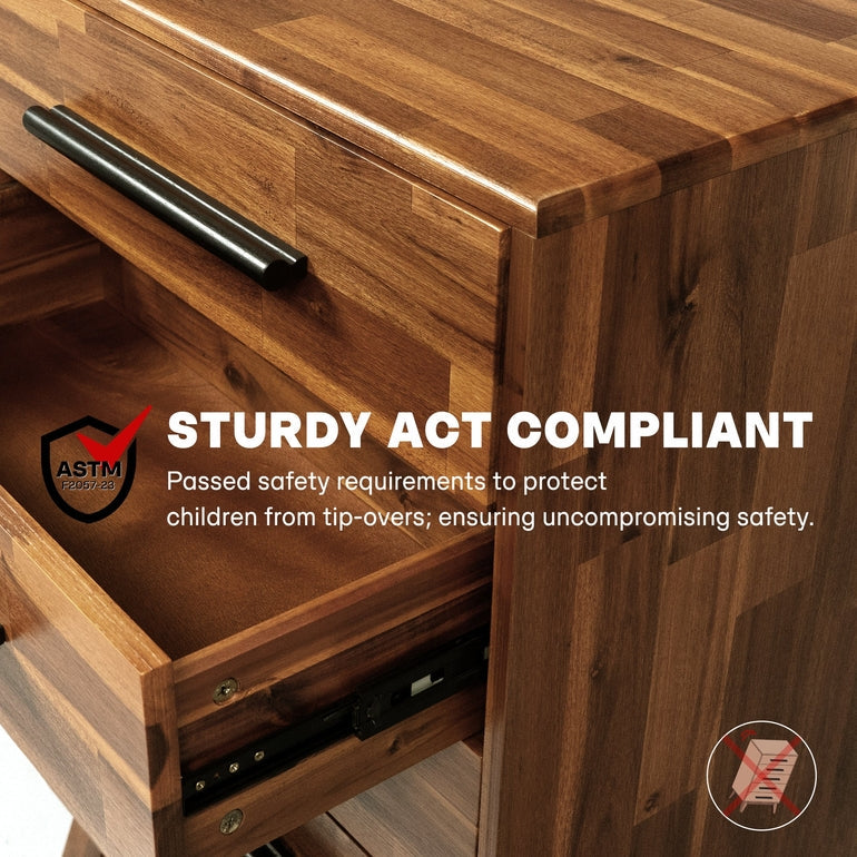 Acacia Linea Solid Wood Dresser