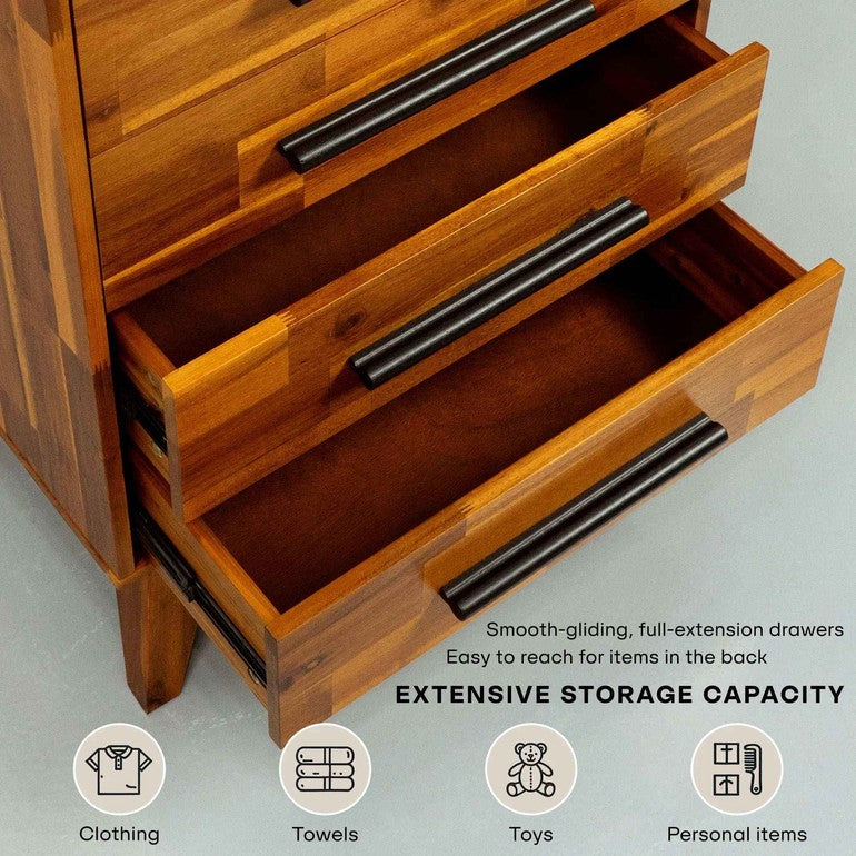 Acacia Linea Solid Wood Dresser