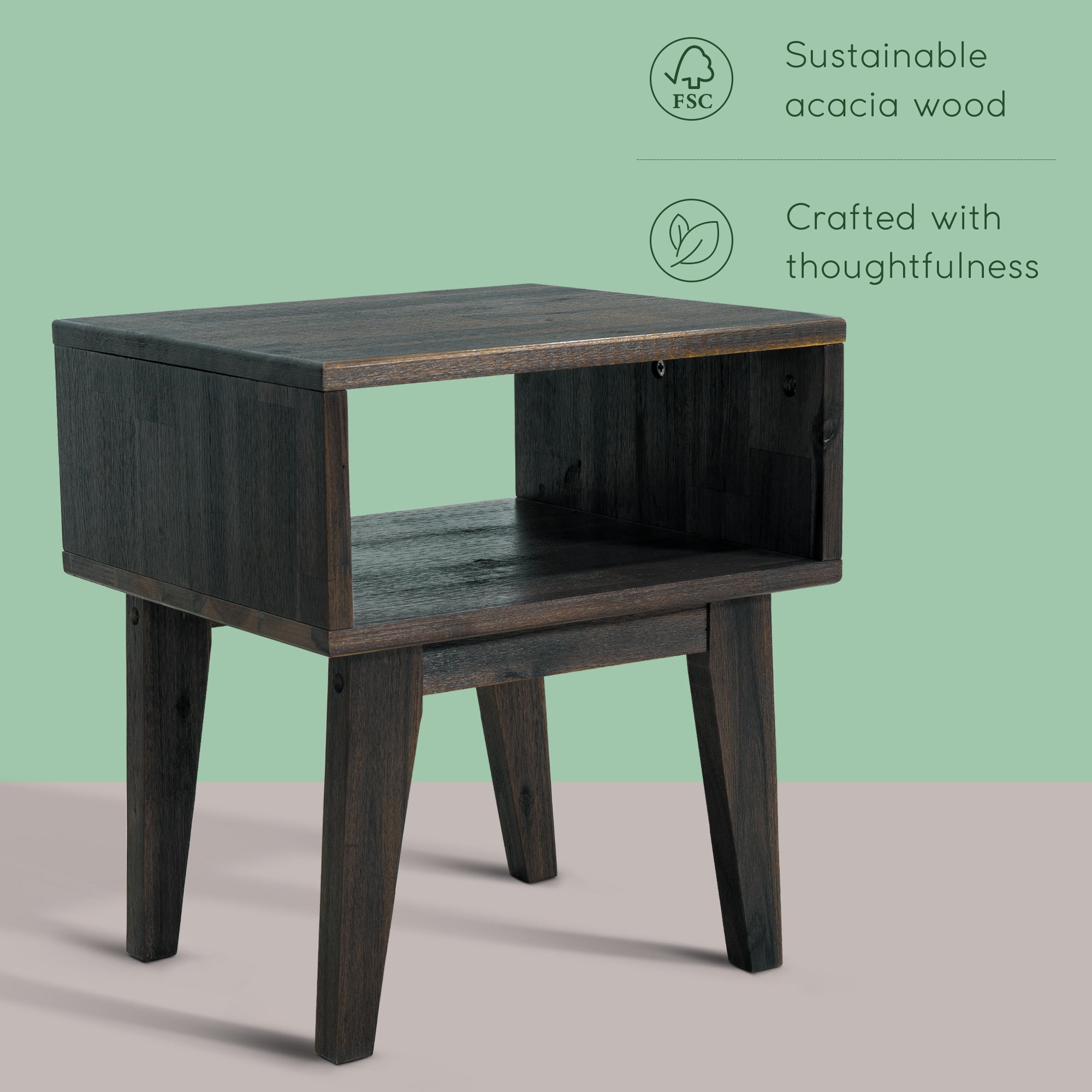 Acacia Serena Solid Wood Nightstand